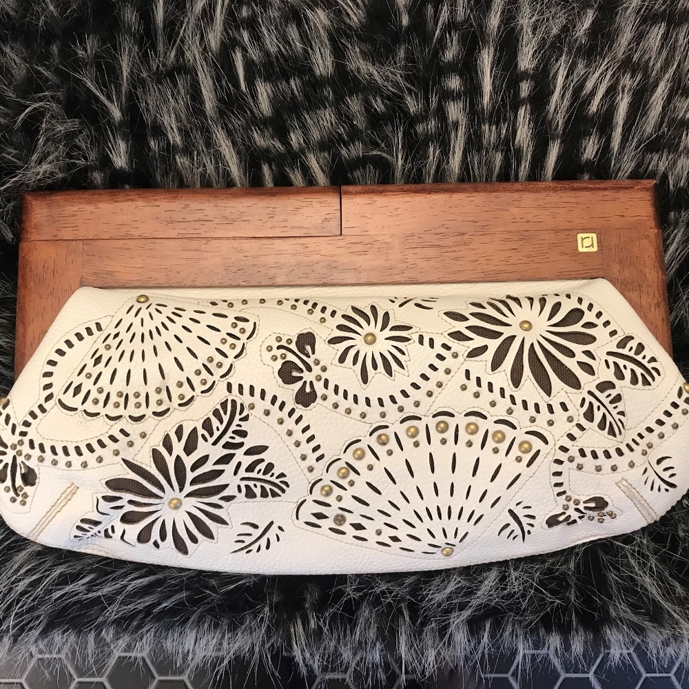 Rafe New York Laos Martina Wood Frame Clutch
